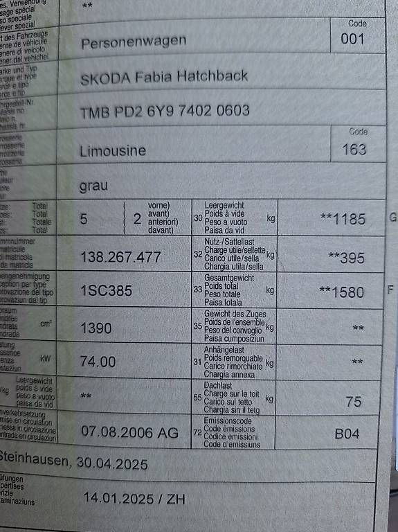 Automobili: Skoda Fabia mit MFK  – Usato da Steinhausen venduto da Sasas 4