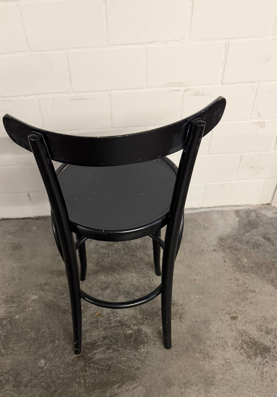 Hocker: Barhocker Holz schwarz Sitz Hocker Bartisch Stuhl gebraucht – Gebraucht aus Nussbaumen AG von olitech5415 1