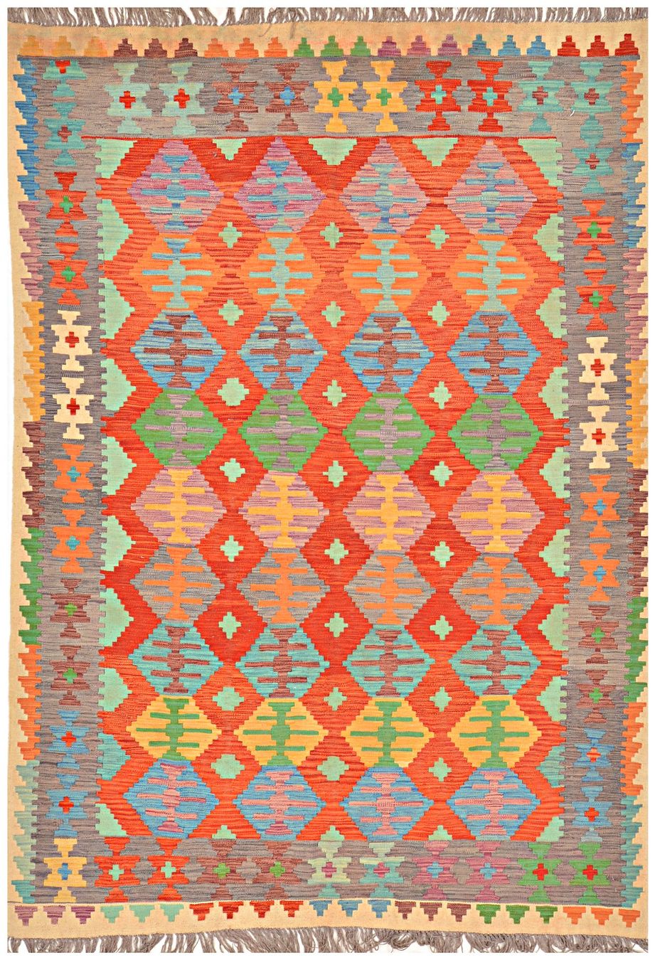 Kelim Tappeti: Oriente Afghan Kelim Teppich 200x300 cm – Nuovo e nell'imballaggio originale da Lahore venduto da Fairways79 2