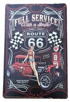 ROUTE 66 Hot Girl - Blechschild  (neu/OVP)