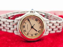 Cartier Panthère Cougar 119000 Stahl/Gold Damenuhr Quarz