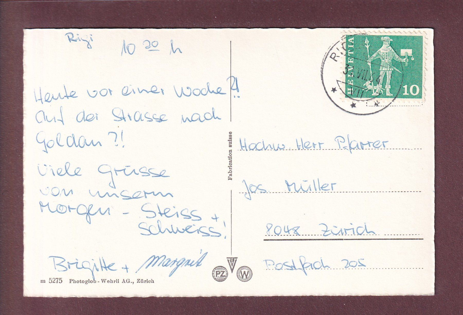 Ansichtskarten: RIGI-STAFFEL - 4 Bilder - Bahn - 1964 – Gebraucht aus Pully von nicecards 1