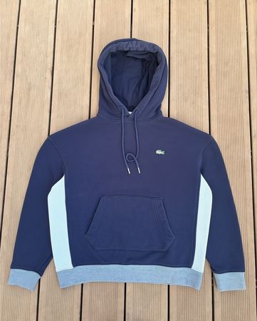 Sweat à Capuche Lacoste LIVE Bleu Marine & Gris - Taille L