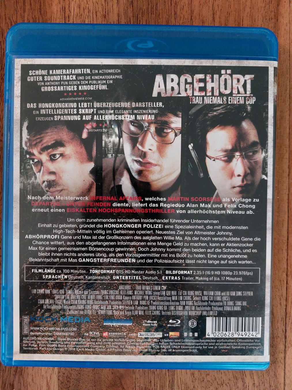 Tous les DVDs: Blu Ray - Abgehört / Trau niemals einem Cop – D'occasion à Rheinfelden par FilmAuktion 1