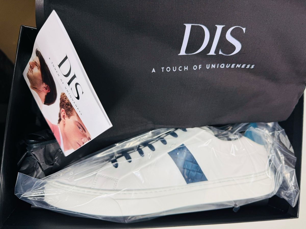 Scarpe da uomo: Baskets DIS blanches/bleu marine T44 neuves – Nuovo e nell'imballaggio originale da Brügg BE venduto da Goob 6