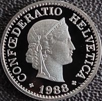 10 Rappen 1988 pp / aus Münzsatz / in einer Münzkapsel