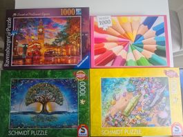 4 x 1000 Puzzle, Ravensburger + Schmidt