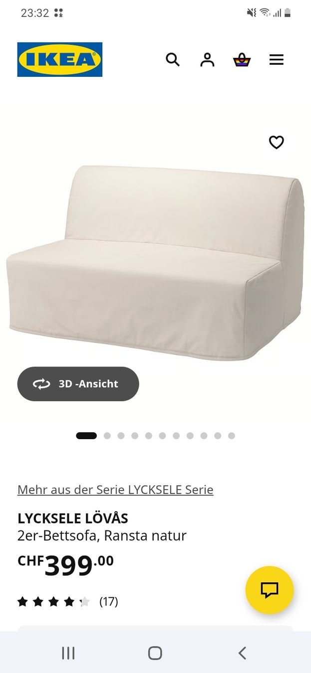 Divani: IKEA LYCKSELE SOFA-BED – Usato da Basel venduto da n23_j8jr