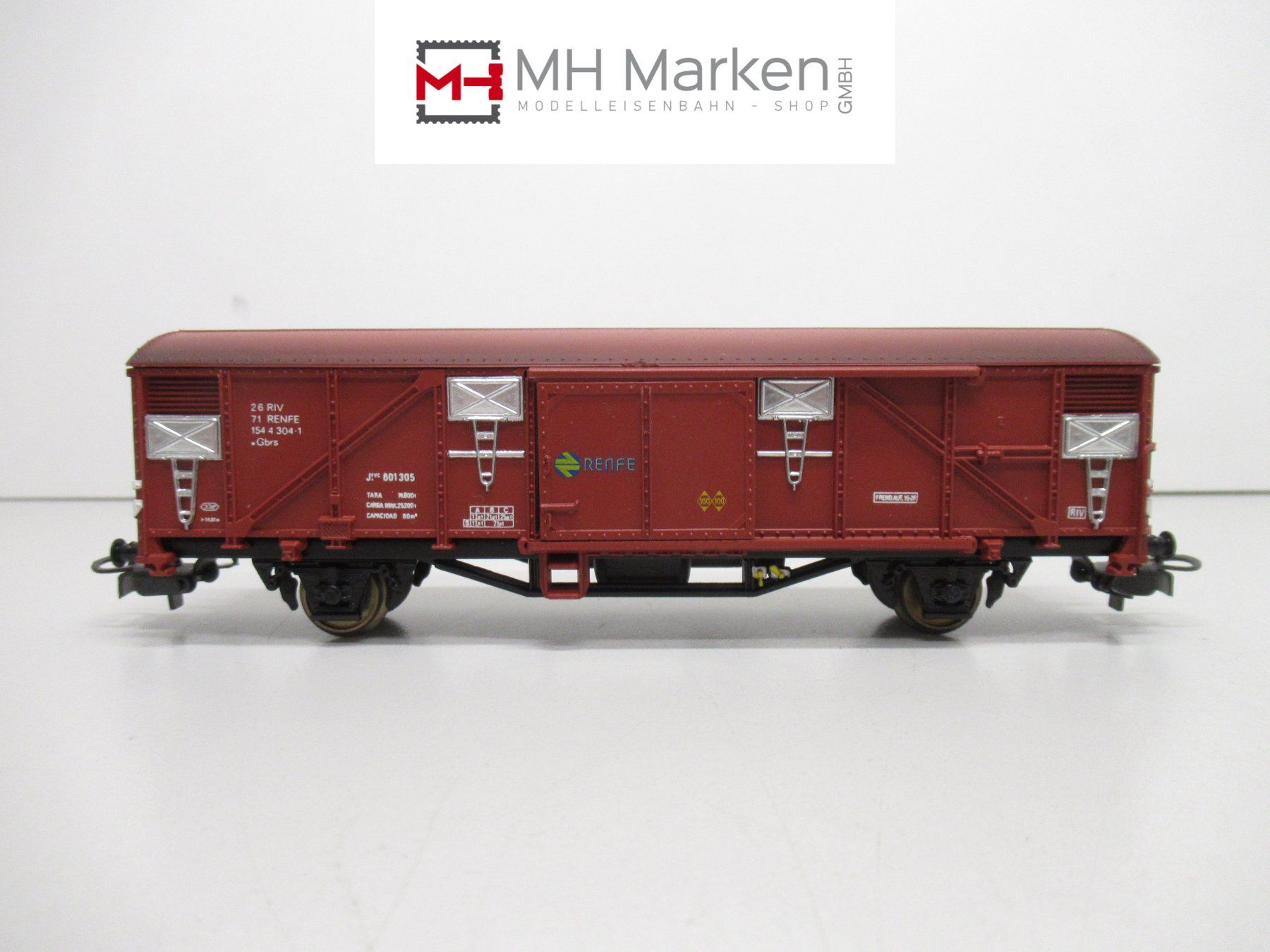 Märklin Modellini di ferrovie: Electrotren 1455 gedeckter Güterwagen der RENFE Spanien DC – Usato da Basel venduto da mhmarken