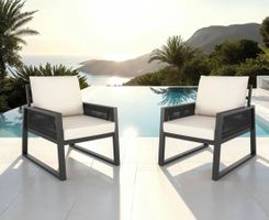 Garten-Lounge Set Captive 2 Sessel Hocker