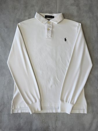 Polo manches longues Ralph Lauren blanc - M Slim fit #29