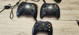 3 Microsoft Xbox Controller schwarz gebraucht/Defekt 