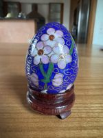 Osterei Chinesisch Cloisonné Handgemalt