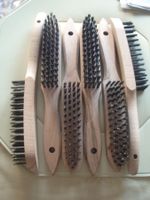 Bürsten Set 6 Stk Drahtbürsten Holzgriff neu