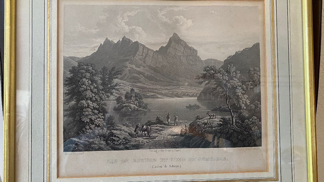 Incisioni: Historischer Stich Lauerzersee mit Insel Schwanau – Usato da Münchenbuchsee venduto da sparky_777 1