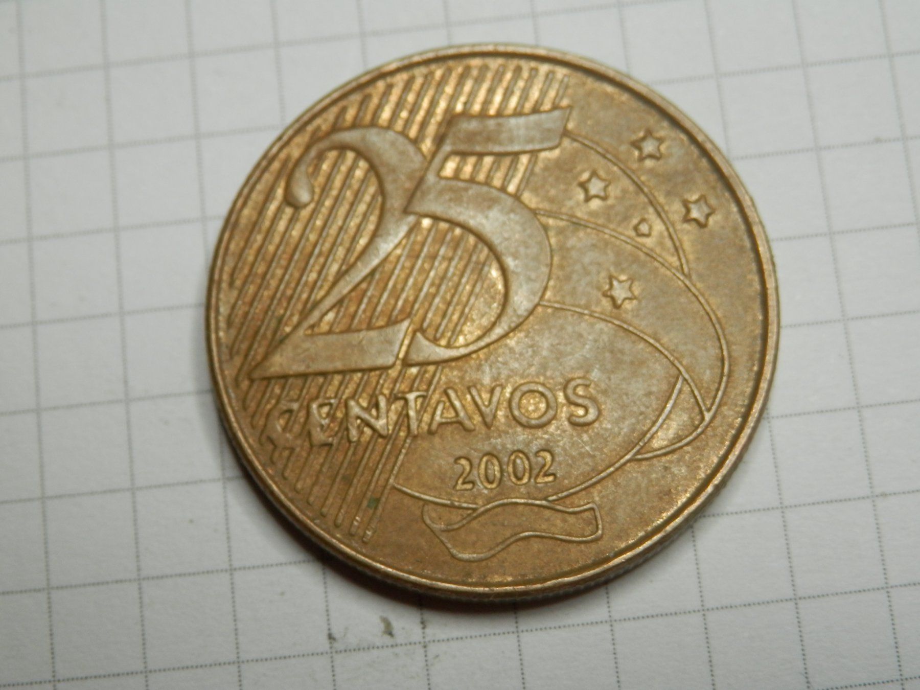 Tutti le monete: Brasilien  25 Centavos, 2002 – Usato da Weiach venduto da weiach81 1