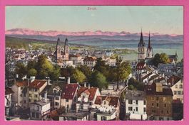 Zürich gel 1910 gelaufen mit Militärpost