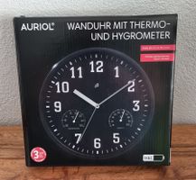 AURIOL Wanduhr mit Thermo und Hygrometer