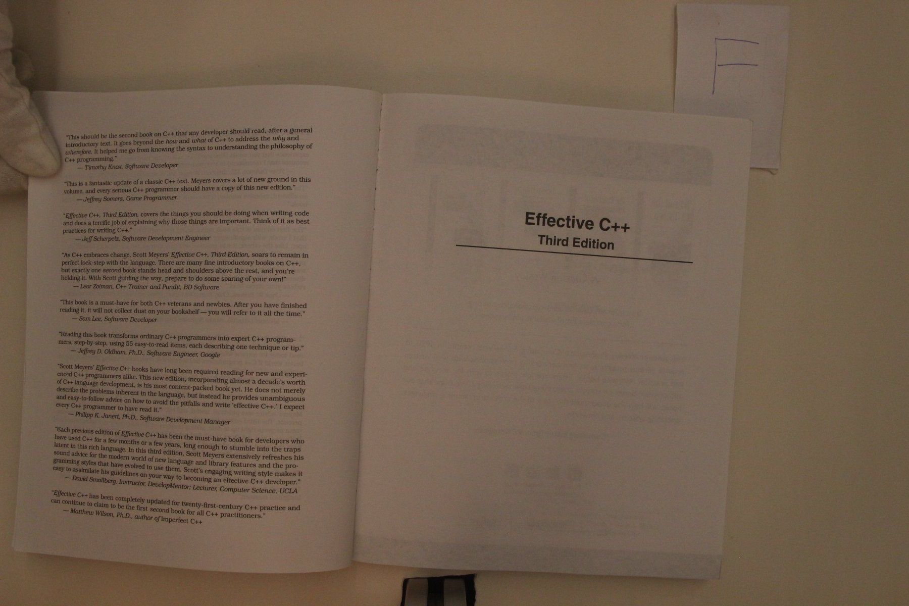 Libri: Scott Meyers – Effective C++ Third Edition (2005) – Usato da Zürich venduto da wallans 2