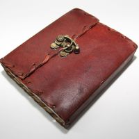 Lederbuch Tagebuch Leder Notizbuch Kladde larp 13x11cm