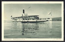 Zürichsee, Binnenschiff Helvetia mit Pa