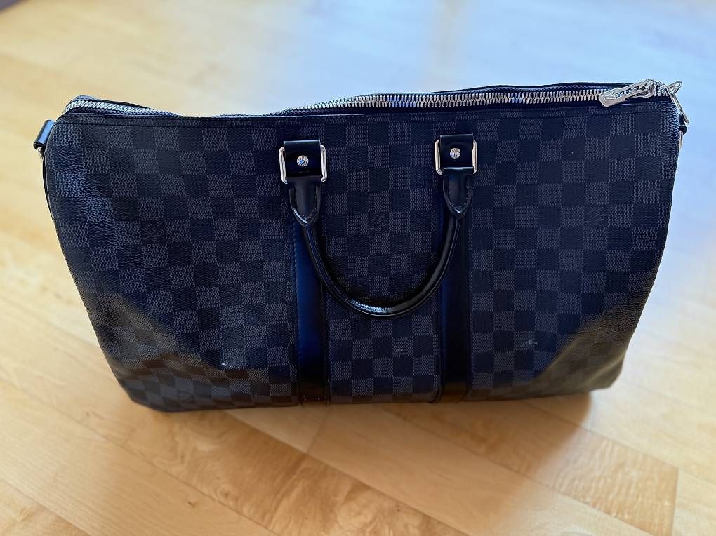 Louis Vuitton Borse: Louis Vuitton Keepall 45 Damier Graphite – Usato da epalinges venduto da Misterazz 1