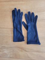 Kinderhandschuhe dunkelblau Stoff schlicht guter Zustand