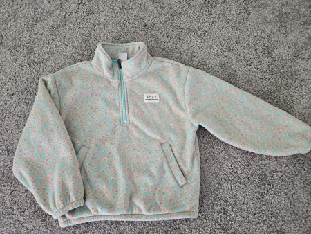 Fleece Pullover Roxy Blumenmuster Gr.122 wenig getragen