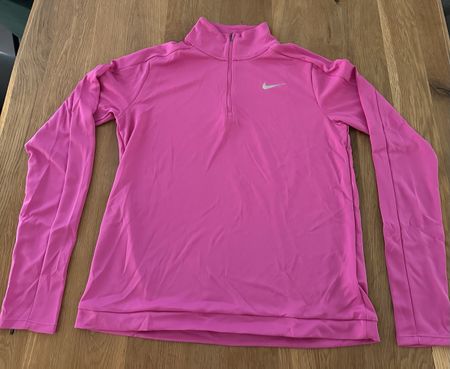 Nike Running Dri-FIT Laufshirt Damen Gr. M – Pink 1/4 Zip