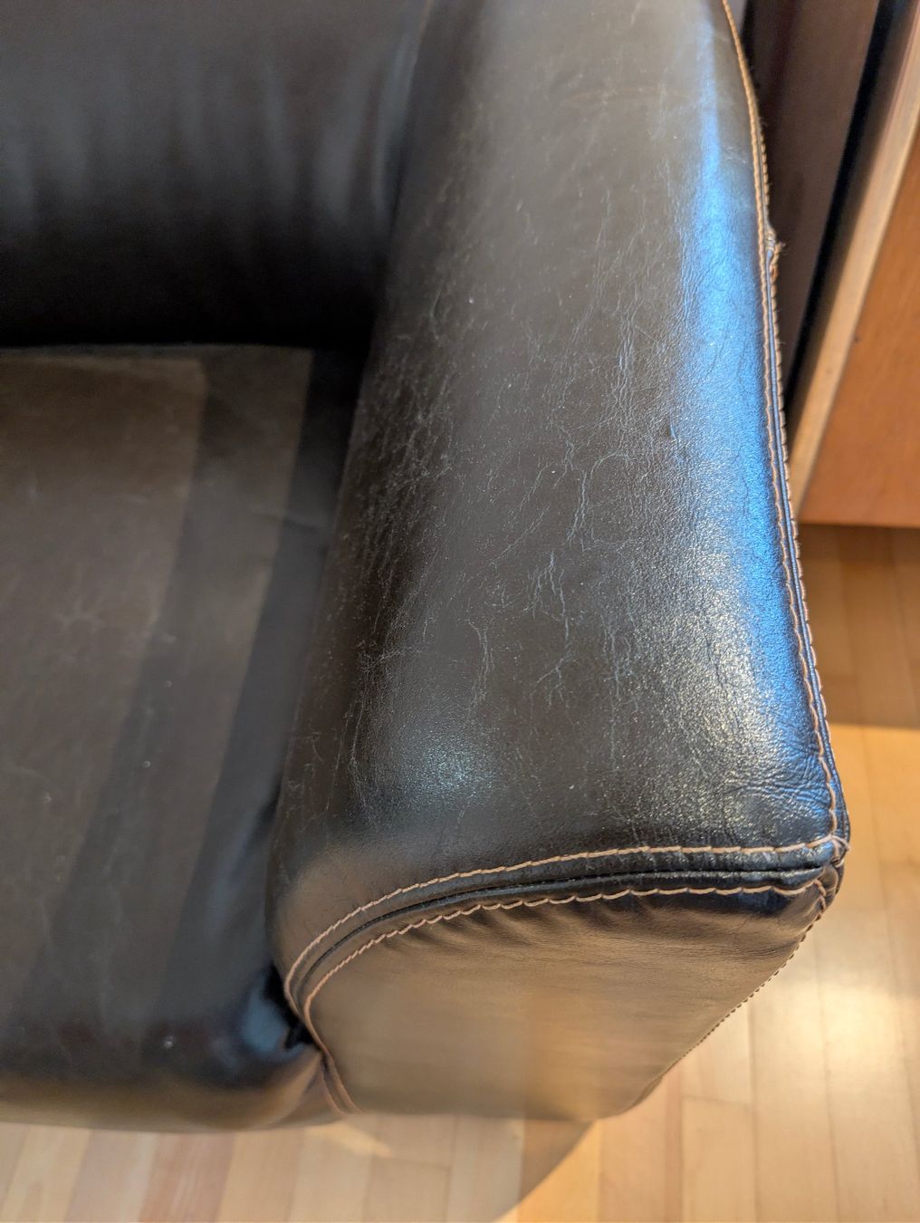 Sofas: Ledersofa braun 2-Sitzer selten gebraucht – D'occasion à Schaffhausen par pet_b2rt 3