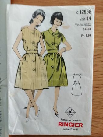 RINGIER Schnittmuster Kleid Gr. 44, 36+40 Retro Vintage 