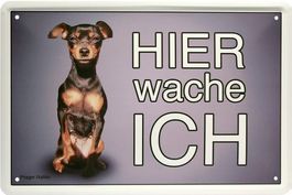 Blechschild-PRAGER RATTLER-HIER WACHE ICH