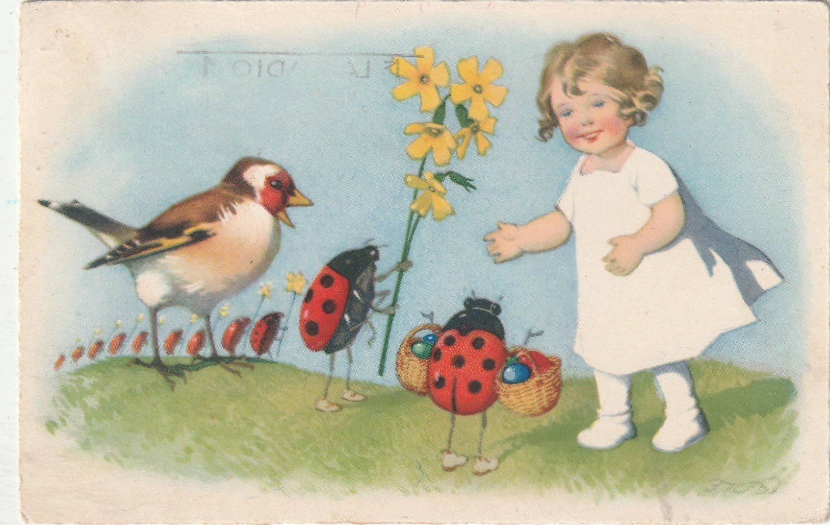 Cartoline postali: Kleines Mädchen – Usato da Lumbrein venduto da made02