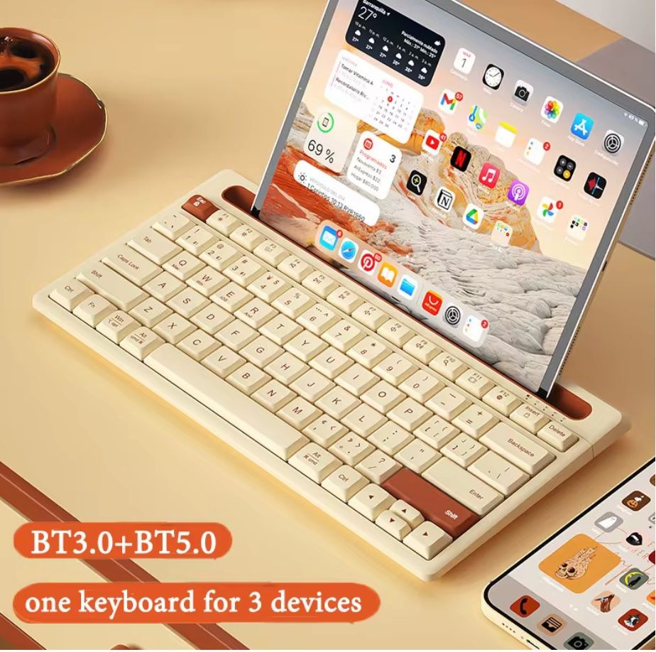 Tastiere: BOW BT Multi-Device Wireless Keyboard with Phone/Tablet Slot – Nuovo e nell'imballaggio originale da Belmont-Lausanne venduto da HausPopCharm 5