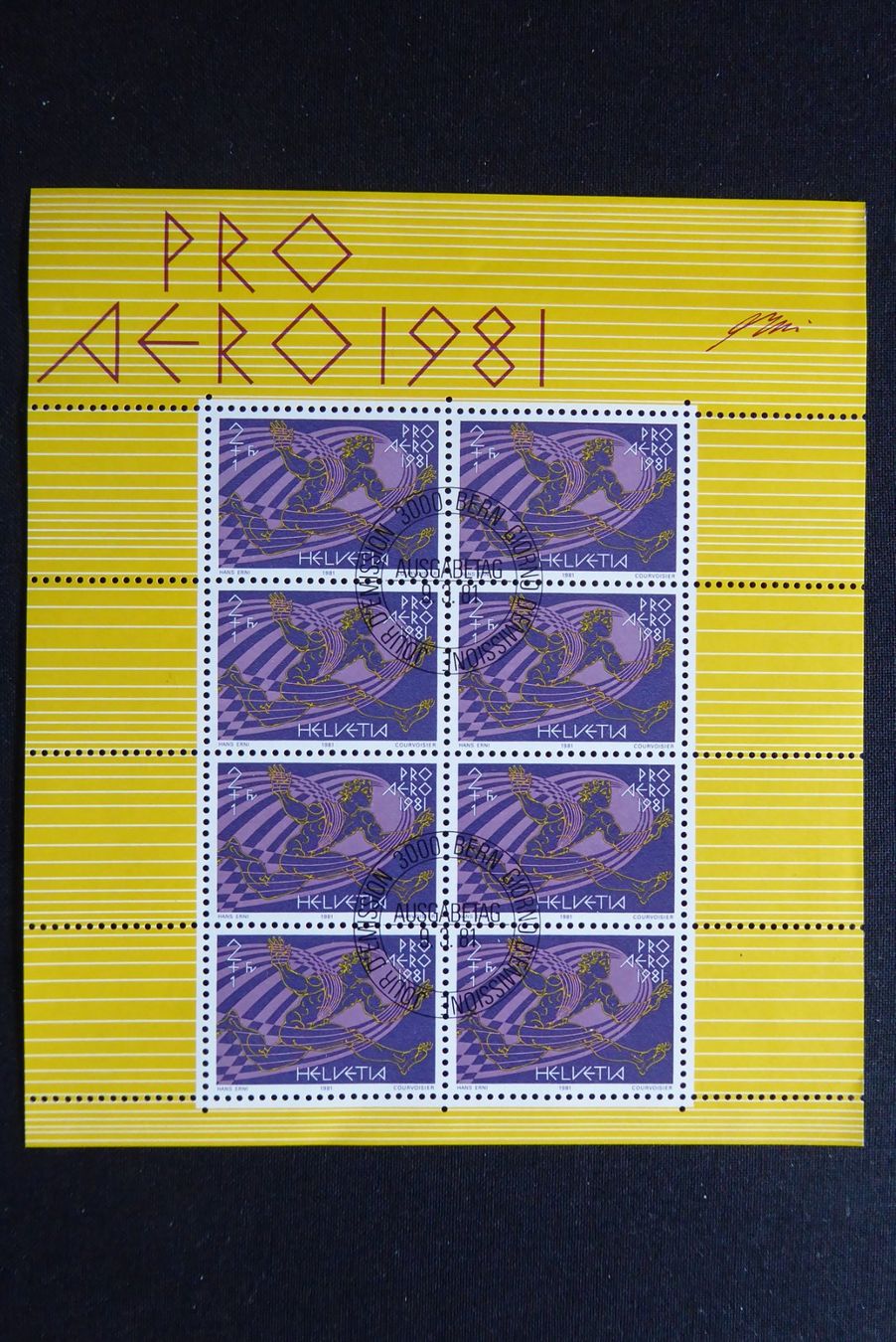 Tutti i francobolli: (B156) 1981: Pro Aero Kleinbogen FO48 ET ʘ – Usato da Basel venduto da scholle50