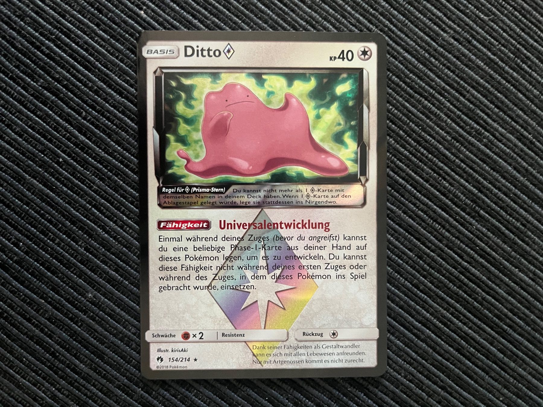 Pokémon Carte collezionabili: Pokemon Ditto Holo Lost Thunder Near Mint – Nuovo (secondo la descrizione) da Wabern venduto da Collectfun