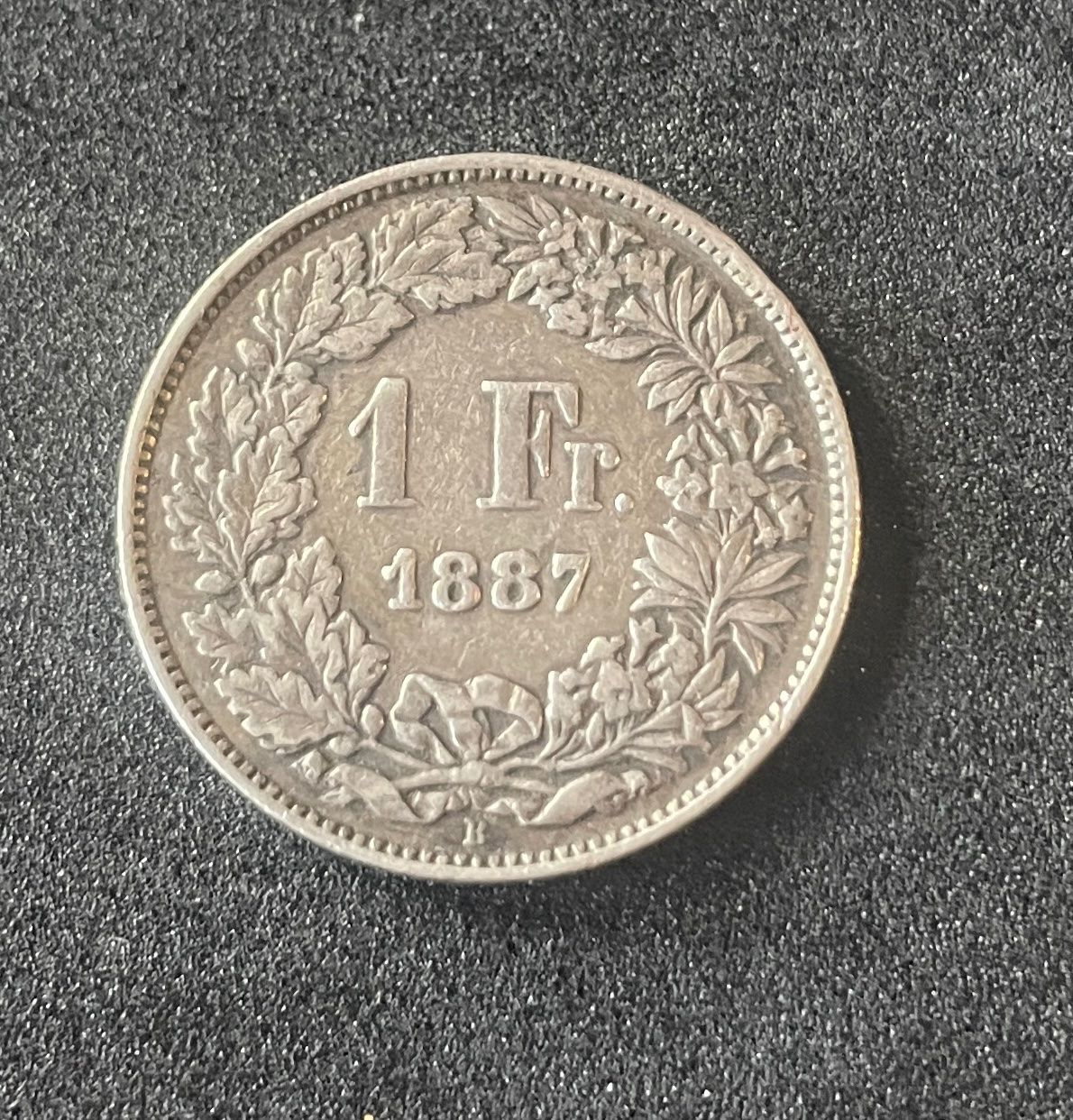 Alle Münzen: 1 Franken Silber 1887 Vorz - Unz – Gebraucht aus Les Bayards von Kreuch
