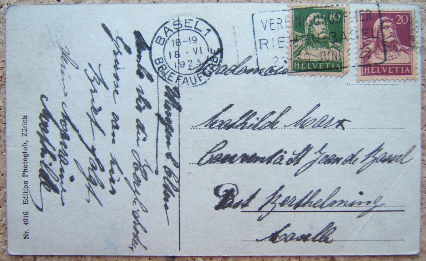 Cartoline postali: FOTO-AK OLTEN 1923 – Usato da Brunnen venduto da Nonne04 1