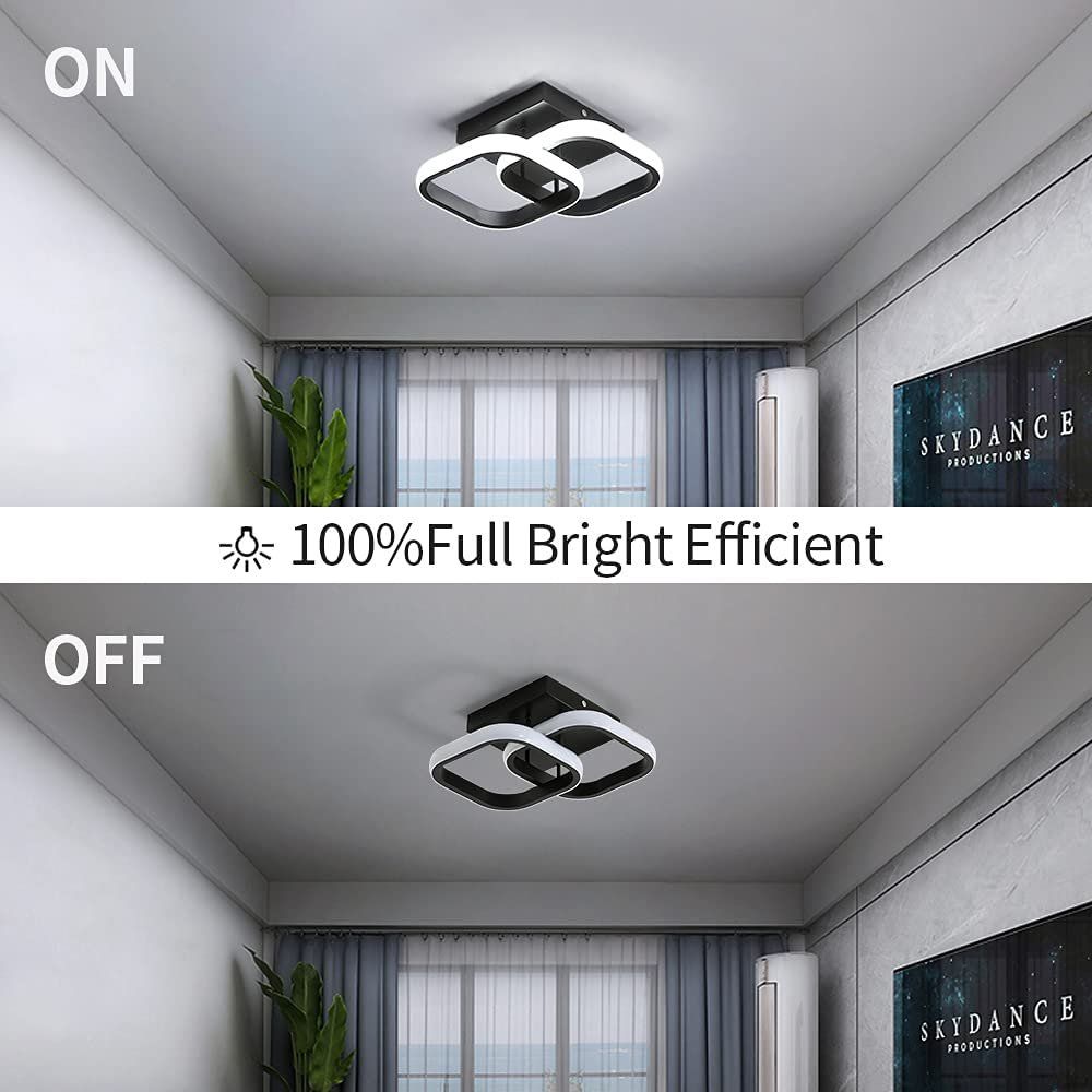 Lampadari & plafoniere: 22W 2 LED Deckenleuchte Quadratisch Schwarz Acryl leichte – Nuovo e nell'imballaggio originale da Zürich venduto da Novamart 4
