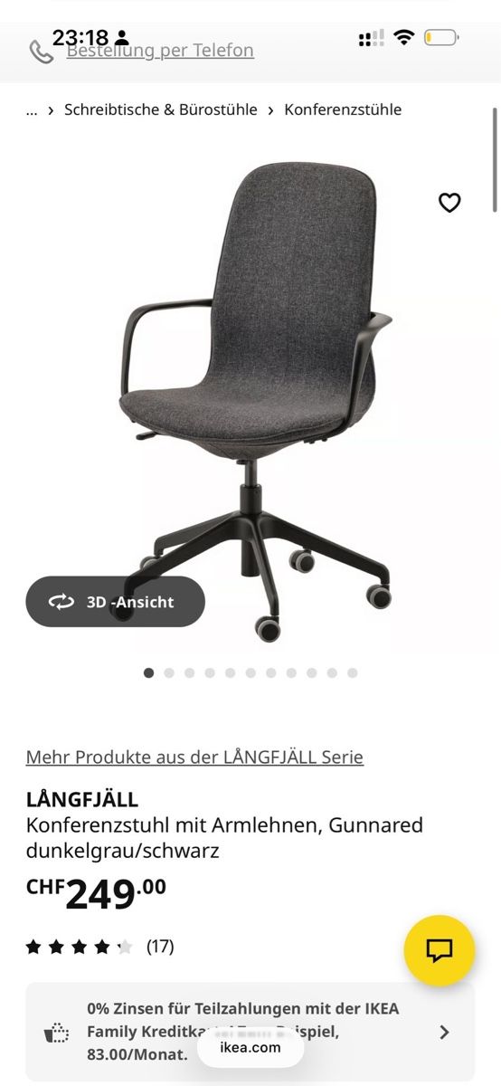 Ikea Poltrone: Office chair – Usato da Zürich venduto da ern_yf7d 2
