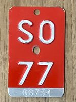 SO 77 - VELONUMMER - FAHRRADSCHILD - PLAQUE DE VELO - SO 77