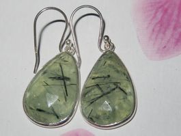 Ohrringe PREHNIT 925 Silber fazetiert VP 69,-