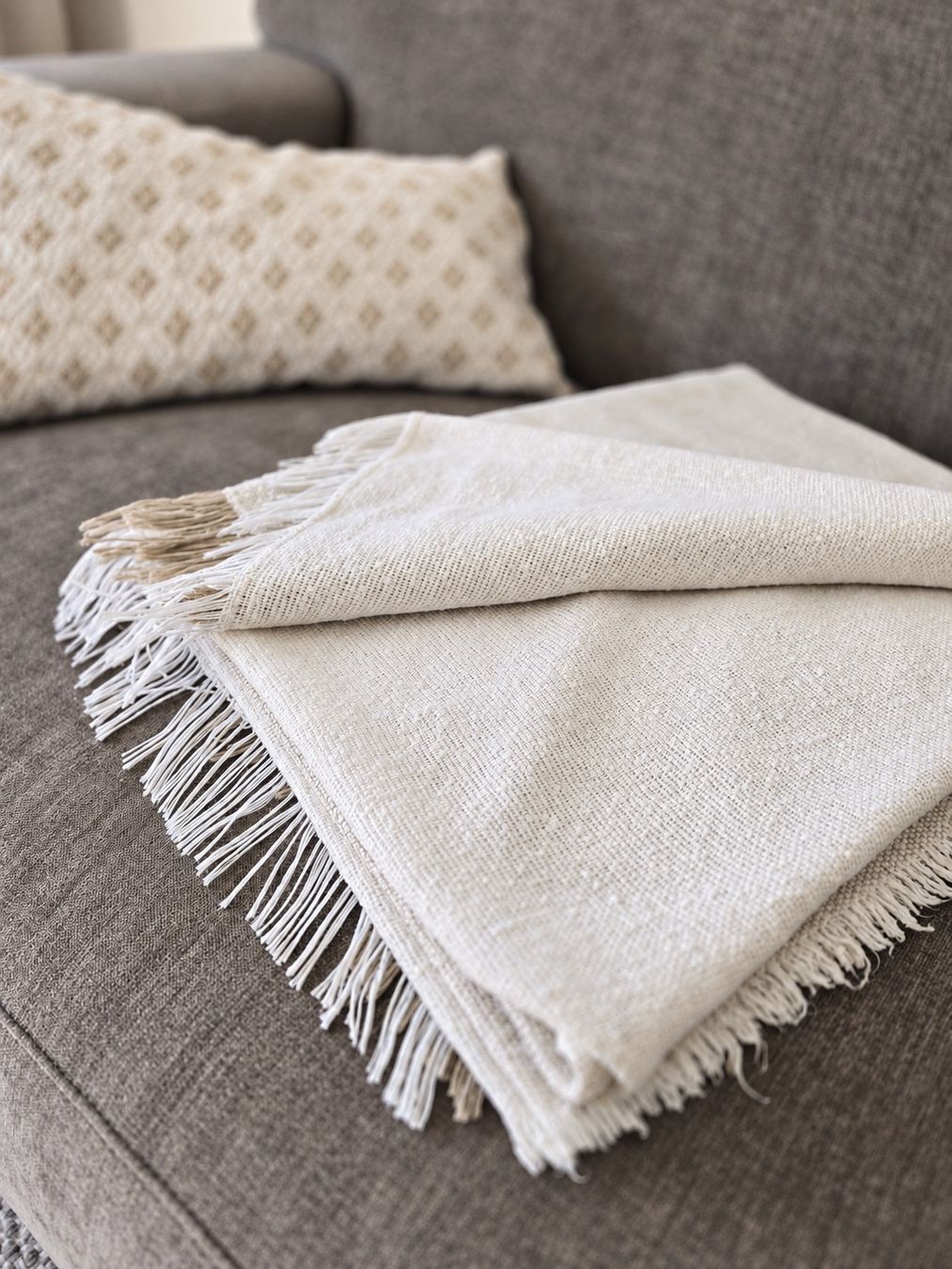 Ikea Coperte: Decken in Weiss-Beige – Usato da Vauffelin venduto da A_Kocher 2
