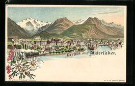 Litho Interlaken, Gesamtansicht aus der 
