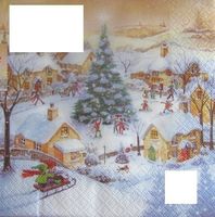 Serviette christmas tree in town (w535) 2Stk.