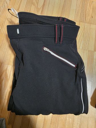 GUTOS Reithose Gr. 42 – NEUWERTIG – schwarz/rot