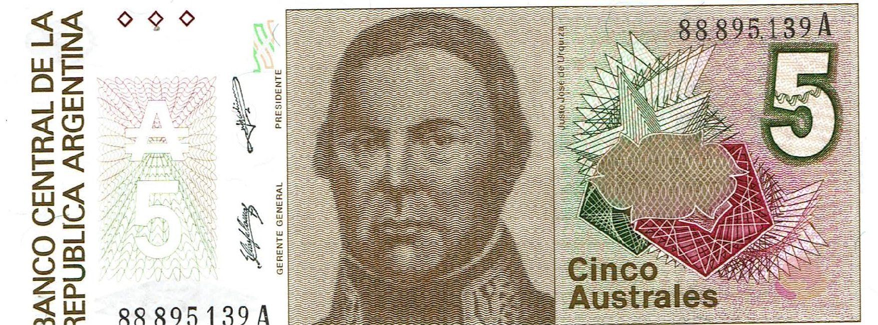 Banconote: Argentinien 5 Australs 1989 P-324b UNZ – Nuovo (secondo la descrizione) da Steffisburg venduto da ber_8htf 1