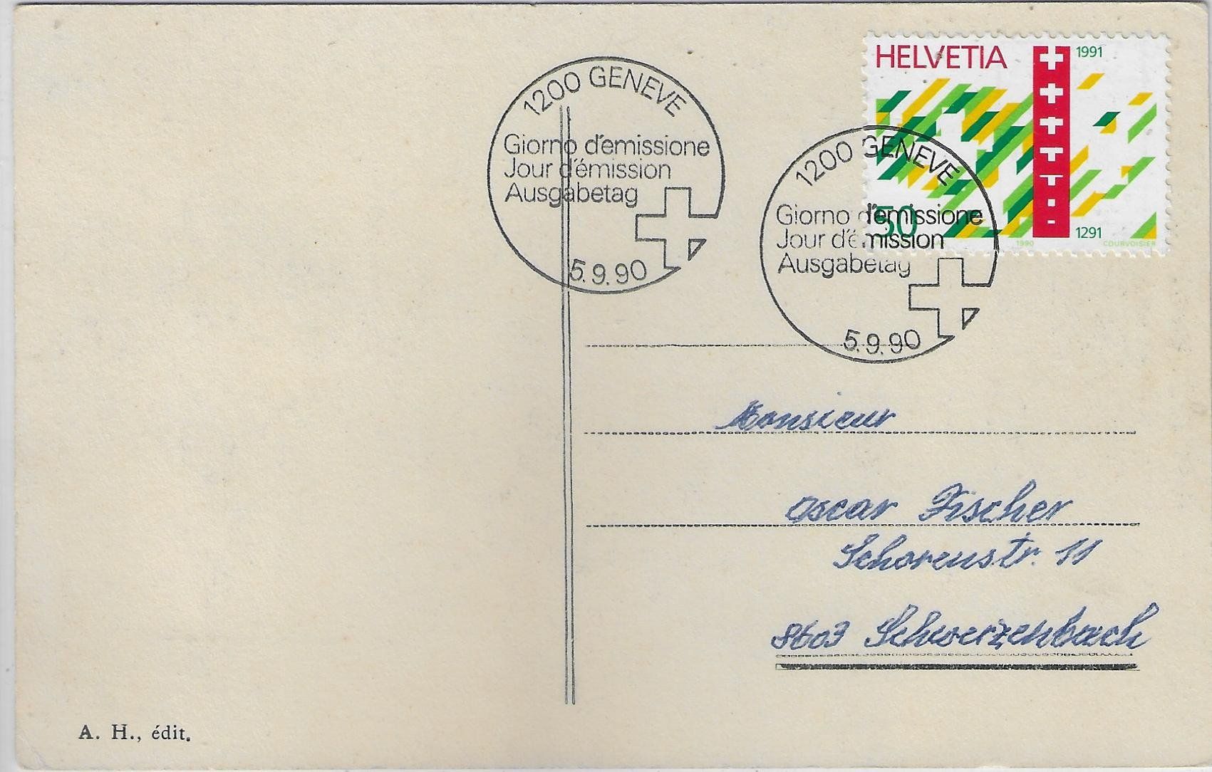 Cartes postales: Maison de Calvin, rue Calvin - Geneve – D'occasion à Ettingen par Kartenplanet 1