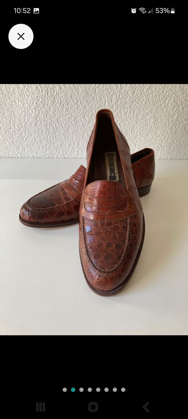 Scarpe da uomo: Chaussures en Croco / Aligator – Nuovo (secondo la descrizione) da Genève venduto da Martinbng 1