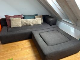 Ecksofa Braun mit Hocker guter Zustand